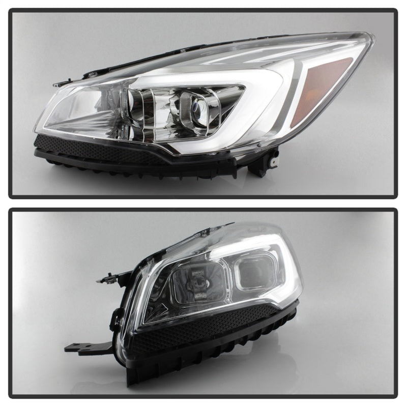 xTune 13-16 Ford Escape 13-16 LED Light Bar Halogen Proj Headlights - Chrome (PRO-JH-FESCA13-LB-C) SPYDER