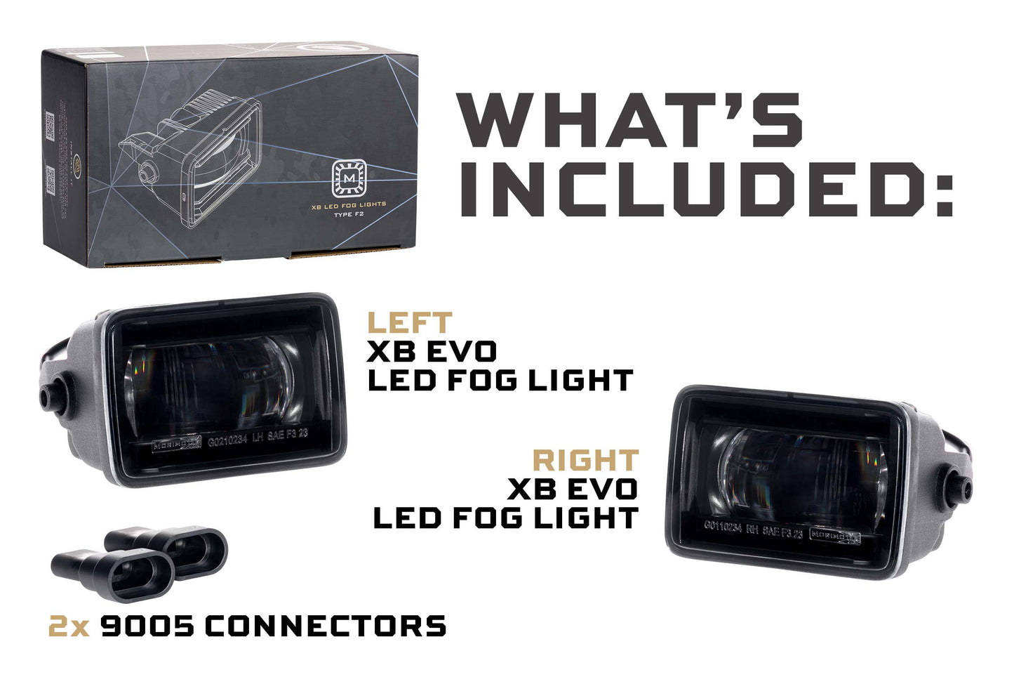 XB Evo Fog Lights: Type F2 (White / Set)