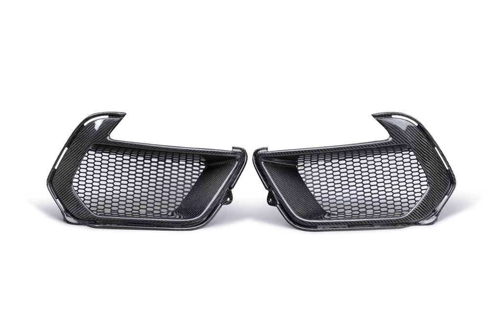 Anderson Composites 2021-2023 Ford Mustang Mach 1 Carbon Fiber Front Bumper Air Duct Bezels (Pair) - AC-ADB21FDMUM1