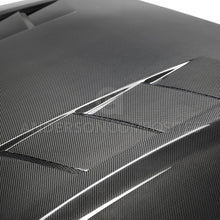 Load image into Gallery viewer, Anderson Composites 18-23 Ford Mustang SA Double-Sided Carbon Fiber Heat Extractor Hood - AC-HD18FDMU-SA-DS