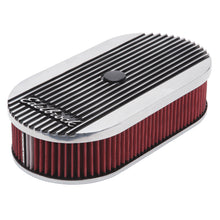 Load image into Gallery viewer, Edelbrock Elite 2 Series Polished Oval Air Cleaner For Single 4-BBL Carb - 2.5&quot; Element - 4273