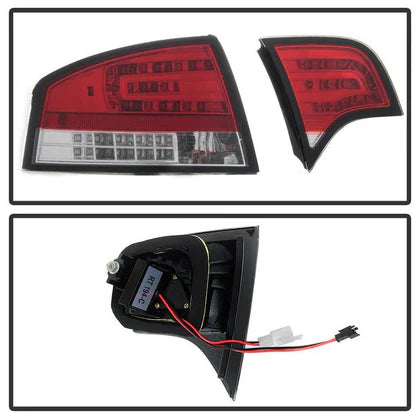 Spyder Audi A4 4Dr 06-08 LED Tail Lights Red Clear ALT-YD-AA406-G2-LED-RC