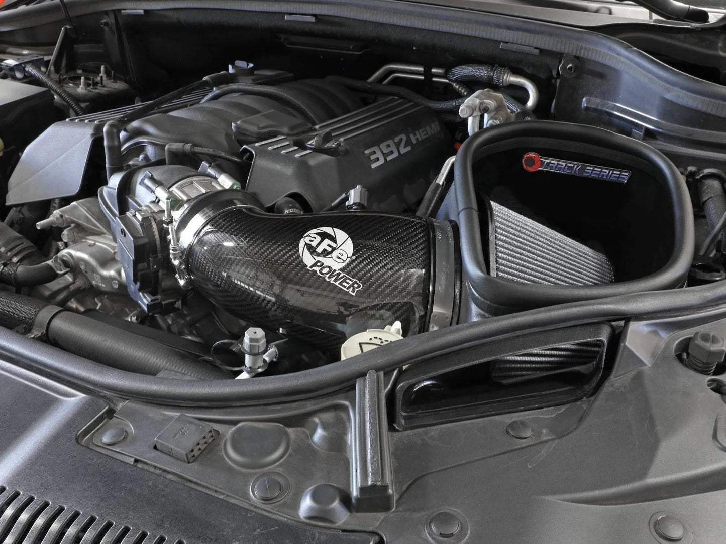 aFe Track Series Carbon Fiber Cold Air Intake System Grand Cherokee / Durango SRT 6.4L - 57-10014D aFe