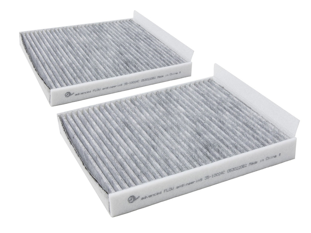 AFE Various BMW 5/6/7 Series Models 09-19 POWER Carbon Cabin Air Filter (Pair) - 35-10024C-MB