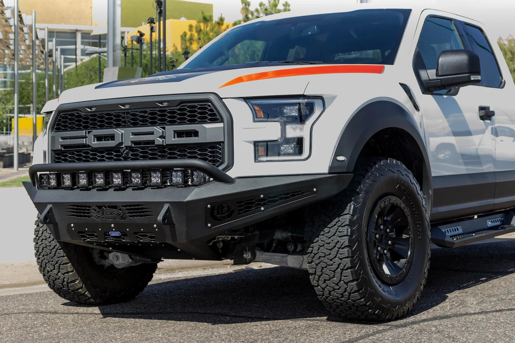 Addictive Desert Designs 2017-2020 Ford Raptor Honeybadger Front Bumper - F117432860103 Addictive Desert Designs