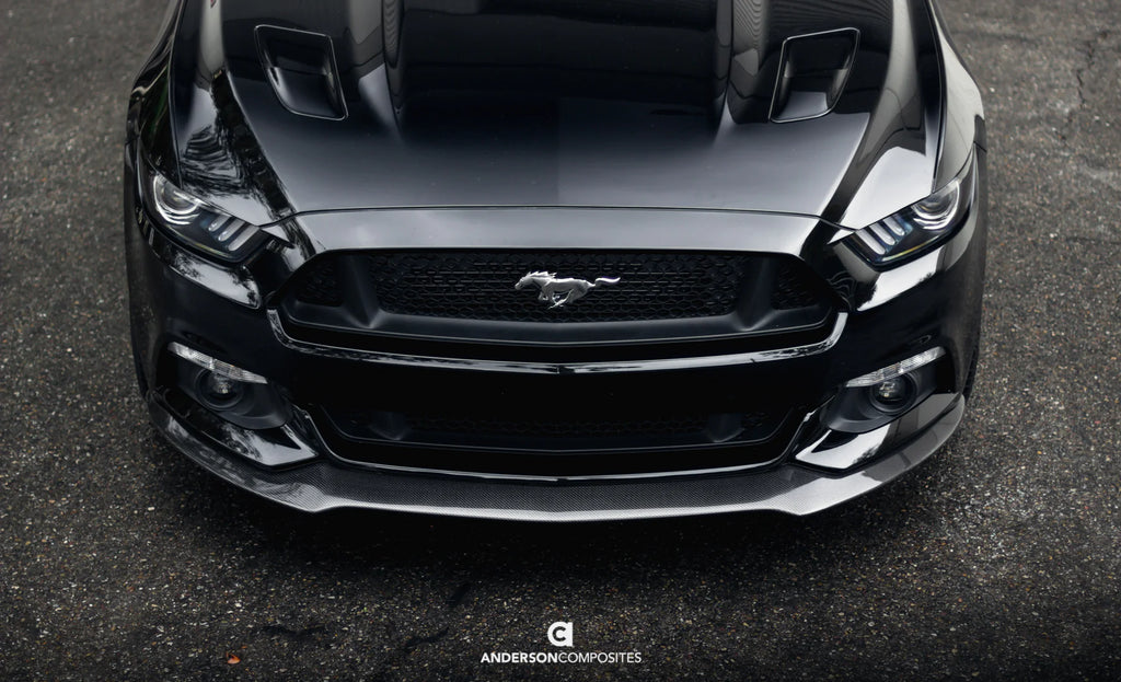 Anderson Composites 2015 - 2017 Mustang Carbon Fiber Type-AC Front Chin Splitter - AC-FL15FDMU-AC