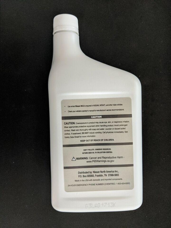 OEM Nissan NS-2 CVT Fluid 1-Qt - 999MP-CV0NS2