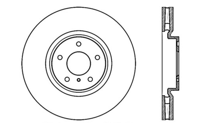 StopTech 08-13 Infiniti G37 Cryo Sportstop Drilled Right Front Rotor Stoptech