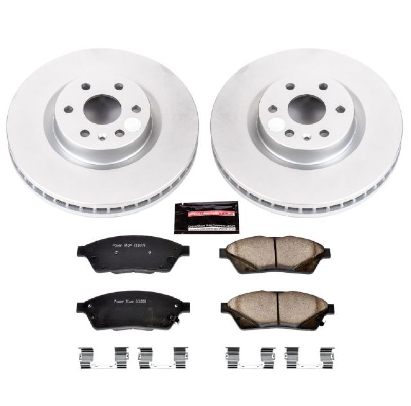 Power Stop 10-16 Cadillac SRX Front Z17 Evolution Geomet Coated Brake Kit PowerStop
