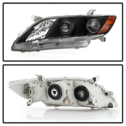 xTune 07-09 Toyota Camry Halogen OEM Headlights - Black (HD-JH-TCAM08-AM-BK) SPYDER