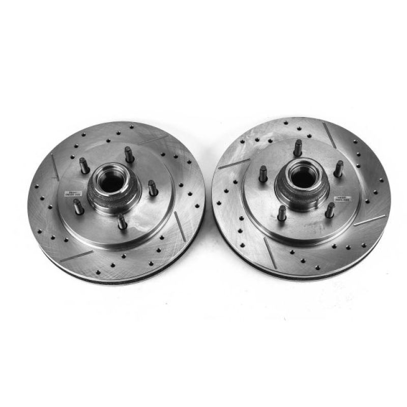 Power Stop 97-00 Ford Expedition Front Evolution Drilled & Slotted Rotors - Pair PowerStop