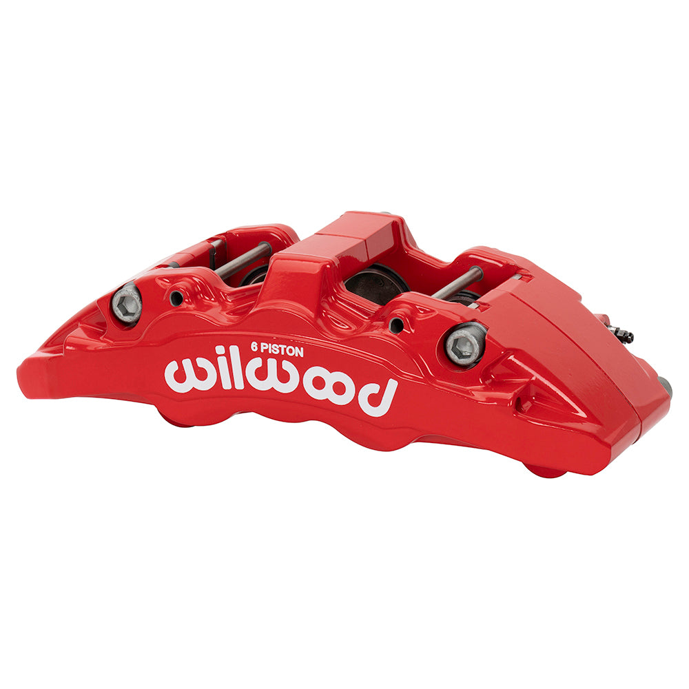 Wilwood Caliper - Aero6-DM-L/H - Red 1.62in Pistons 1.30 Disc 120-17459-RD