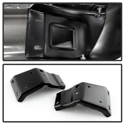 xTune 02-08 RAM 1500/03-09 2500/3500 OEM Style Steel Rear Bumper - Chrome (RB-DR02-SET-C) SPYDER