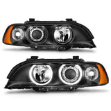 ANZO BMW 5 SERIES E39 97-00 PROJECTOR HALO HEADLIGHTS BLACK - 121017