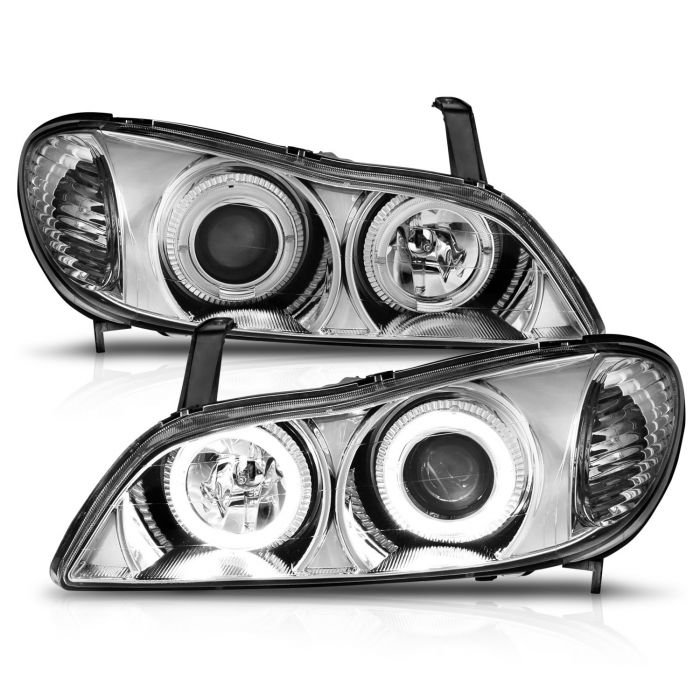 ANZO INFINITI I-30 00-01 / I-35 02-04 PROJECTOR HALO HEADLIGHTS CHROME - 121078