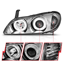 Load image into Gallery viewer, ANZO INFINITI I-30 00-01 / I-35 02-04 PROJECTOR HALO HEADLIGHTS CHROME - 121078