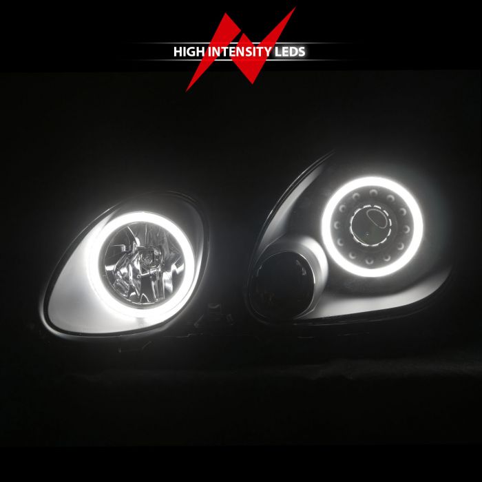 ANZOLEXUS GS 300/400/430 98-05 PROJECTOR HEADLIGHTS BLACK W/ RX HALO (NOT FOR FACTORY HID SYSTEM) - 121144