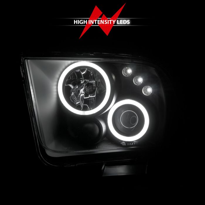 ANZO FORD MUSTANG 05-09 PROJECTOR HEADLIGHTS BLACK W/ RX HALO - 121166