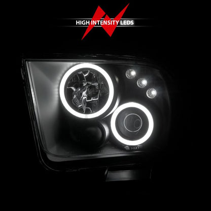 ANZO FORD MUSTANG 05-09 PROJECTOR HEADLIGHTS BLACK W/ RX HALO - 121166