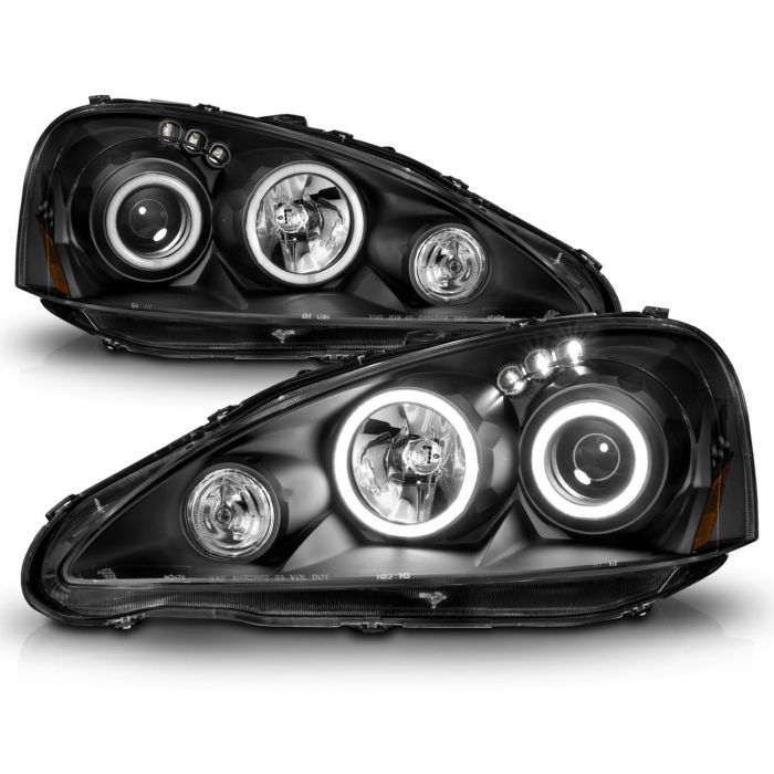 ANZO ACURA RSX 05-06 PROJECTOR HALO HEADLIGHTS BLACK W/ RX HALO - 121197 ANZO