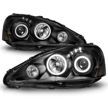 Load image into Gallery viewer, ANZO ACURA RSX 05-06 PROJECTOR HALO HEADLIGHTS BLACK W/ RX HALO - 121197 ANZO