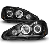 ANZO ACURA RSX 05-06 PROJECTOR HALO HEADLIGHTS BLACK W/ RX HALO - 121197