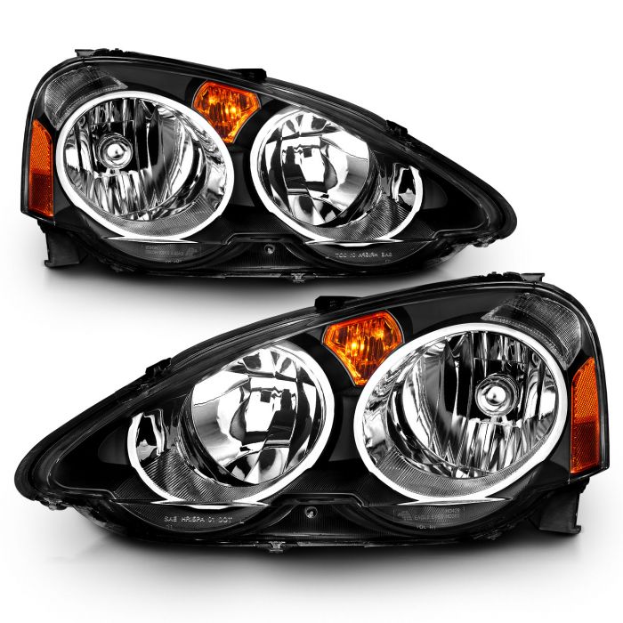 ANZO ACURA RSX 02-04 CRYSTAL HEADLIGHTS BLACK - 121209 ANZO