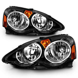 ANZO ACURA RSX 02-04 CRYSTAL HEADLIGHTS BLACK - 121209