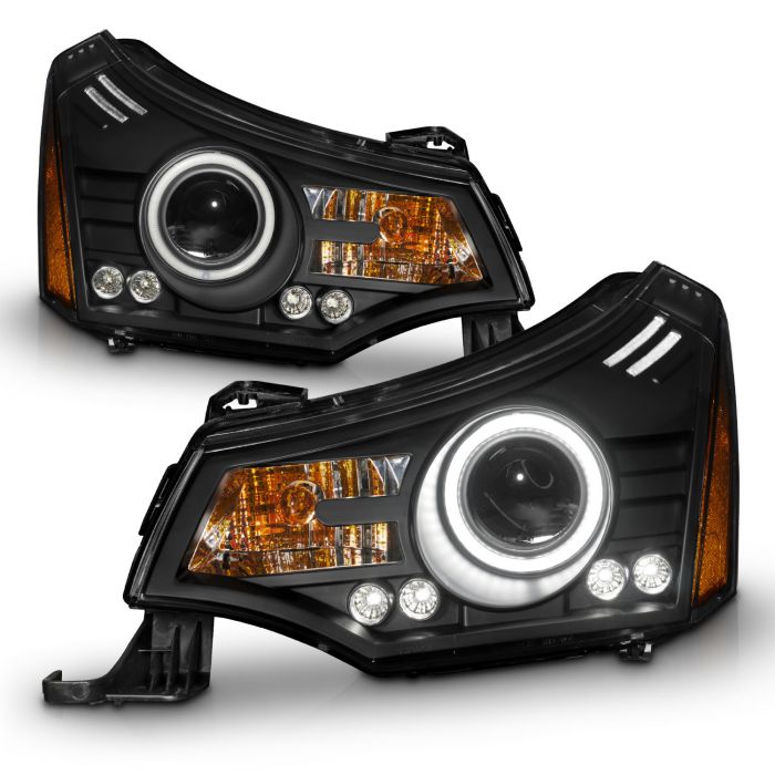 ANZO FORD FOCUS 08-11 PROJECTOR HEADLIGHTS BLACK W/ RX HALO - 121272