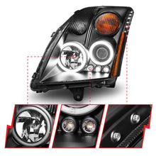 Load image into Gallery viewer, ANZO ISSAN SENTRA 07-12 PROJECTOR HEADLIGHTS BLACK W/ RX HALO -121276