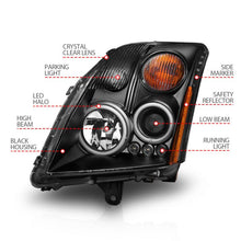 Load image into Gallery viewer, ANZO ISSAN SENTRA 07-12 PROJECTOR HEADLIGHTS BLACK W/ RX HALO -121276