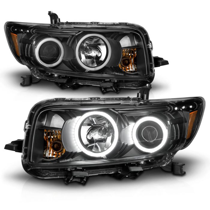 ANZO SCION XB 08-10 PROJECTOR HEADLIGHTS BLACK W/ RX HALO - 121280