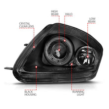 Load image into Gallery viewer, ANZO MITSUBISHI ECLIPSE 00-05 PROJECTOR HEADLIGHTS 2 HALOS BLACK -121332