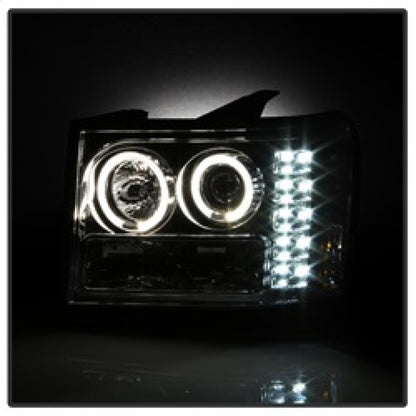 Spyder GMC Sierra 1500/2500/3500 07-13 Projector Headlights LED Halo- LED Chrome PRO-YD-GS07-HL-C SPYDER