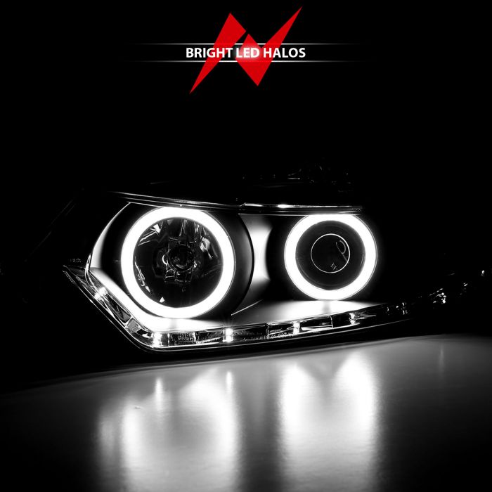 ANZO ACURA TSX 09-12 PROJECTOR HALO HEADLIGHTS BLACK W/ RX HALO (FOR HID, NO HID KIT) - 121393