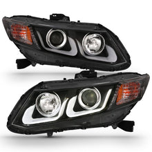 Load image into Gallery viewer, ANZO HONDA CIVIC 2 DR 12-13 / 4 DR 12-15 PROJECTOR HEADLIGHTS U-BAR BLACK CLEAR -121479