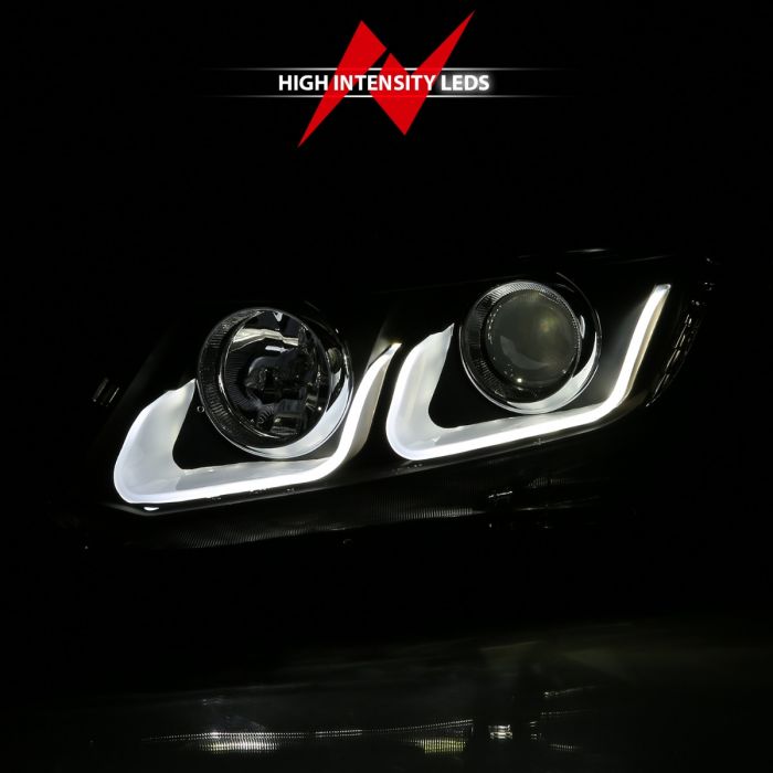 ANZO HONDA CIVIC 2 DR 12-13 / 4 DR 12-15 PROJECTOR HEADLIGHTS U-BAR BLACK CLEAR -121479