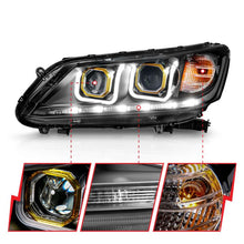 Load image into Gallery viewer, ANZO HONDA ACCORD 13-15 4DR PROJECTOR HEADLIGHTS U-BAR BLACK CLEAR -121492