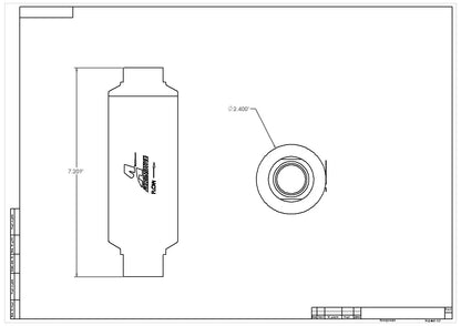 Aeromotive 12309 100-Micron SS Marine Inline Fuel Filter, -12 AN Aeromotive