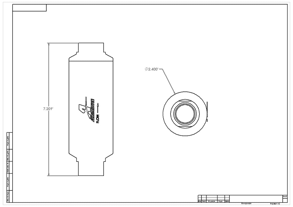 Aeromotive 12309 100-Micron SS Marine Inline Fuel Filter, -12 AN