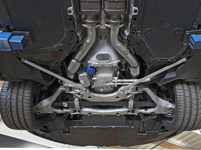 aFe POWER 14-18 Chevrolet Corvette C7 & Z06 Twisted Steel 3in 304 Stainless Steel Mid Pipe w/ Cat aFe