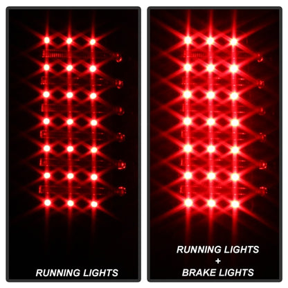 Xtune Hummer H3 06-09 ( Non H3T ) LED Tail Lights Black ALT-ON-HH306-LED-BK SPYDER