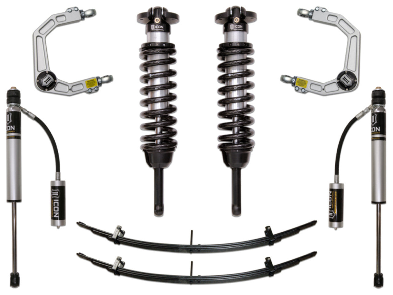 ICON 05-15 Toyota Tacoma 0-3.5in/2016+ Toyota Tacoma 0-2.75in Stg 3 Suspension System w/Billet Uca ICON