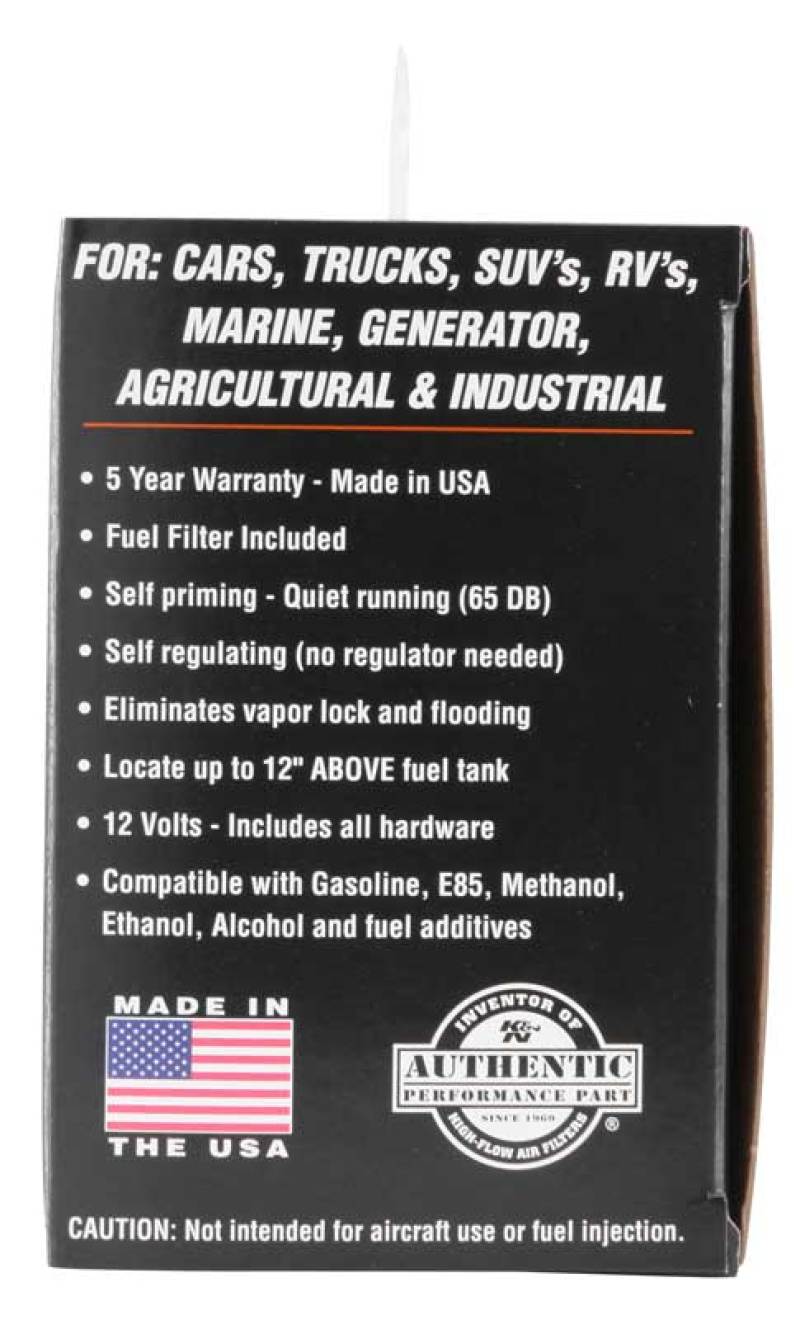 K&N Performance Electric Fuel Pump 1.5-4 PSI K&N Engineering