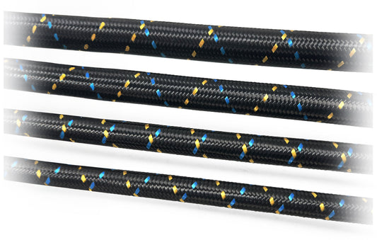 GReddy AN16 Reusable Hose Nylon Braided, Black/Gold/Blue