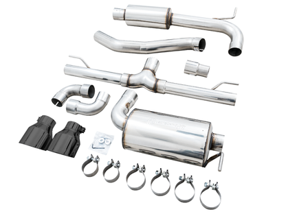 AWE 2022 VW GTI MK8 Touring Edition Exhaust - Diamond Black Tips AWE Tuning