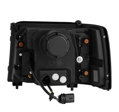 AlphaRex 880268 92-96 Ford F-Series/Bronco LUXX-Series Proj Headlights Blk w/Actv Light SeqSig & SBDRL