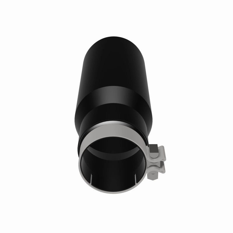 MagnaFlow Tip Stainless Black Coated Single Wall Round Single Outlet 5in Dia 3.5in Inlet 14.5in L Magnaflow