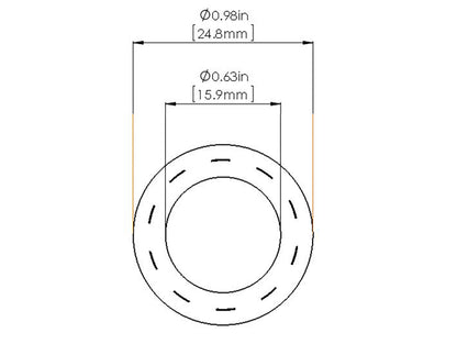 afe Magnum FORCE Replacement Fuel Hose 5/8 IN ID x 36 IN L