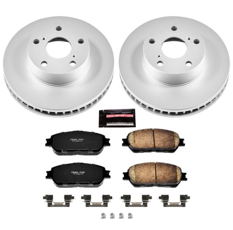 Power Stop 05-15 Toyota Tacoma Front Z17 Evolution Geomet Coated Brake Kit PowerStop